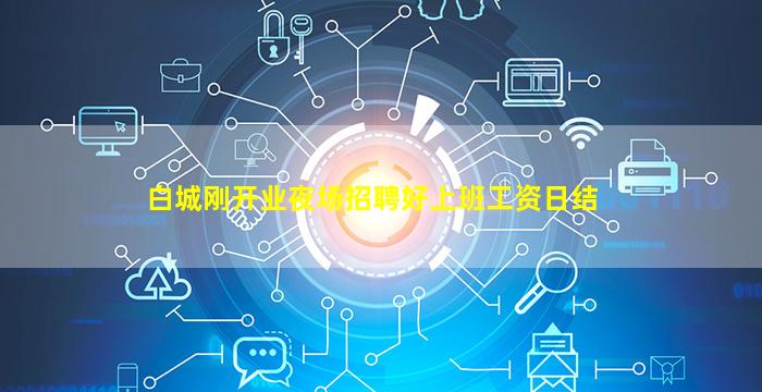 白城刚开业夜场招聘好上班工资日结